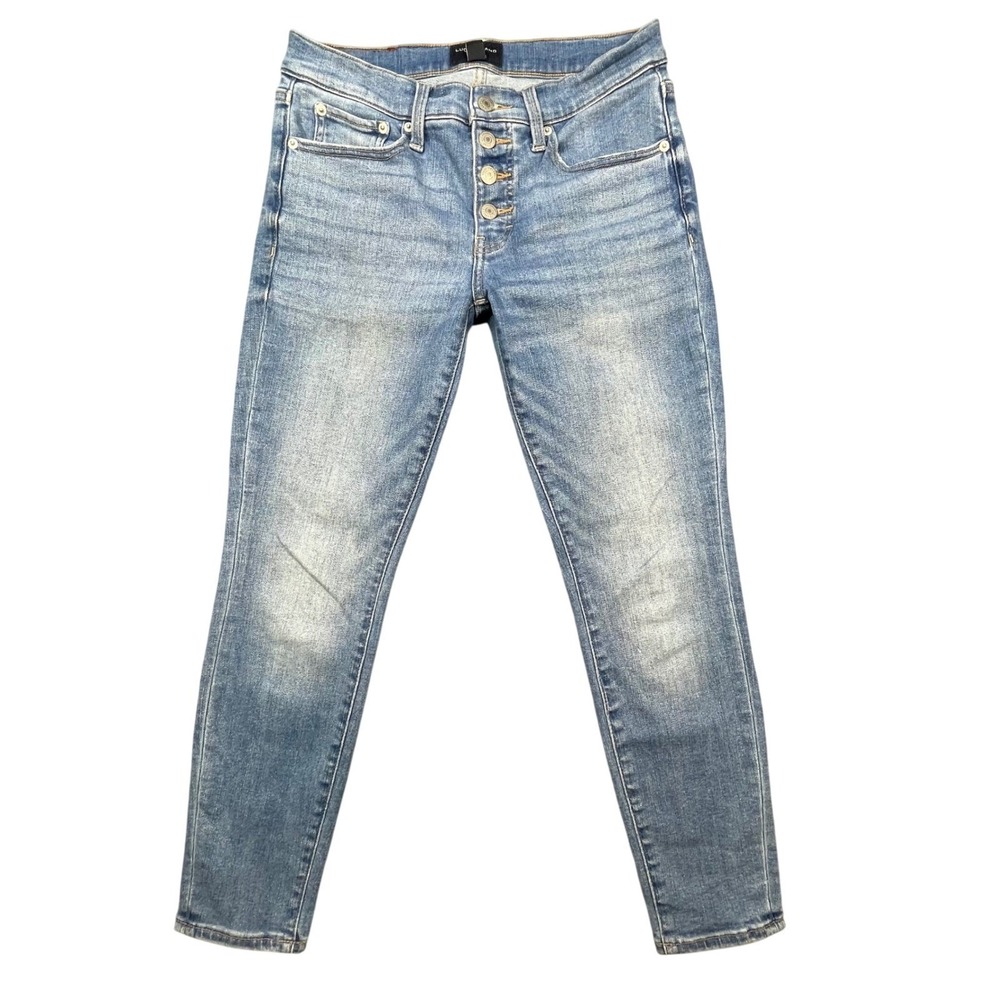 Lucky Brand Blue Ava Mid Rise Skinny Button Fly Jeans Womens 6